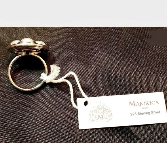 Pearl & Sterling Silver Flower Ring - Picture 6 of 8